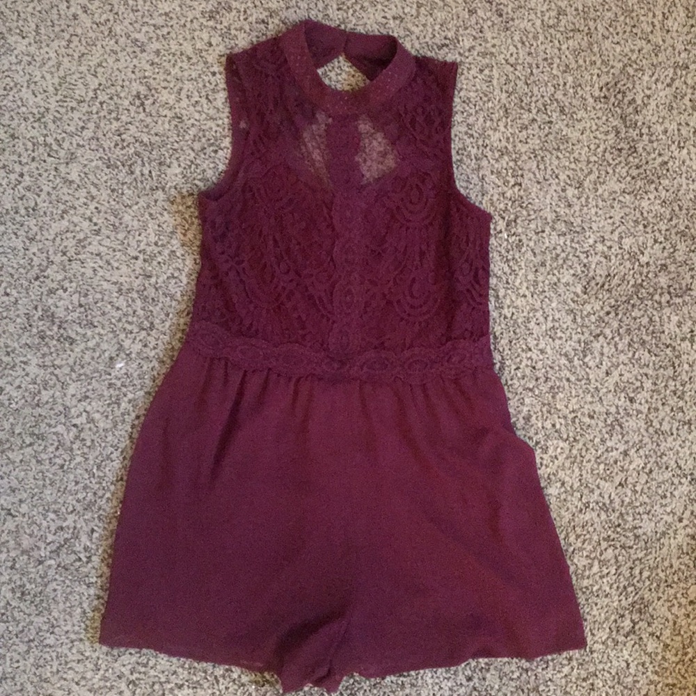Maroon Romper